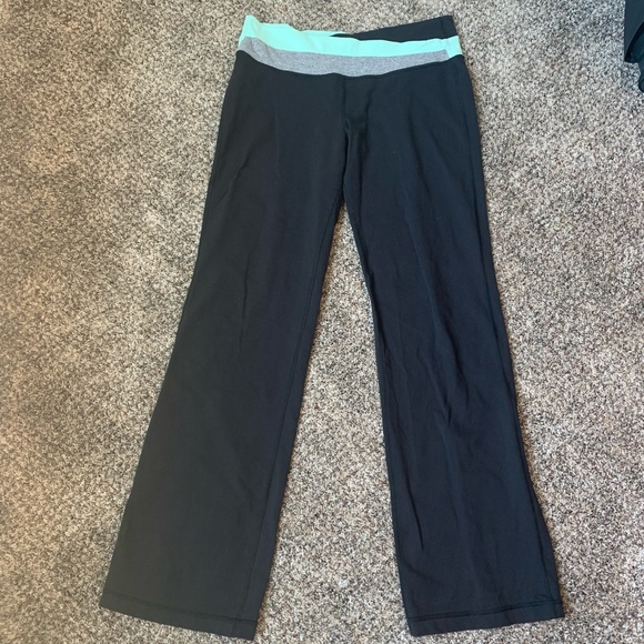 lululemon athletica Pants - RARE lululemon Wide-legged Pants with Turquoise